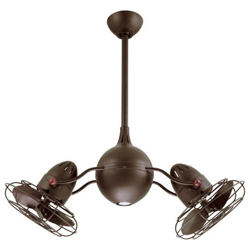 Acqua Rotational Ceiling Fan With Light Kit, Textured Bronze