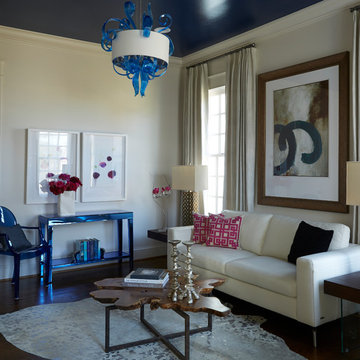 Modern Sapphire blue Living Room