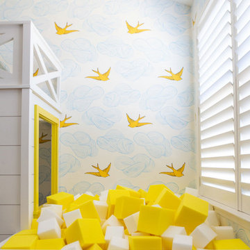 Playroom Built-in Playhouse and Bunk
