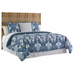 Tommy Bahama Home - Coco Bay Panel Headboard 6/6 King - Leather-wrapped bamboo carvings highlight beautiful woven raffia panels creating a unique look perfect for any bedroom. This headboard requires 001-766 bedframe, which must be ordered separately.