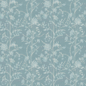 Laura Ashley Fennelton Wallpaper, Pale Newport Blue