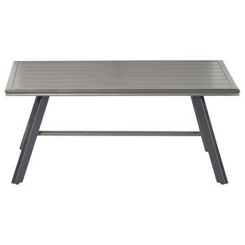 All-Weather Aluminum Slat-Top Coffee Table