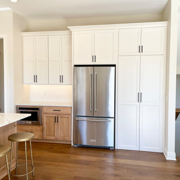 Ivory Painted and Maple Pecan Kitchen Design in Bettendorf, Iowa