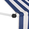 vidaXL Retractable Awning Folding Arm Awning 78.7" Blue and White Stripes