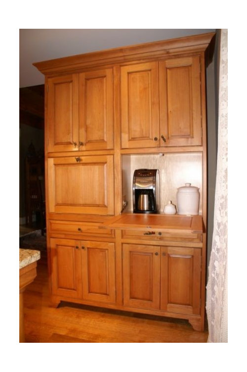 Pantries Of Different Widths On Same Wall