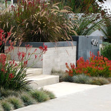 address wall with contrasting material