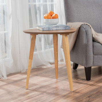 GDF Studio Finnian Modernistic Designed Wood Finish End Table, Natural