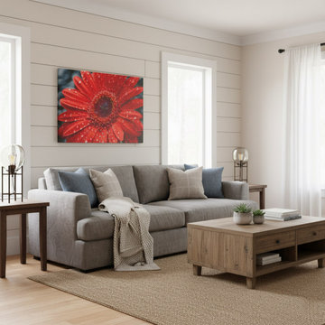 After the Rain Gerbera Daisy Rustic Farmhouse Style Wall Art Prints