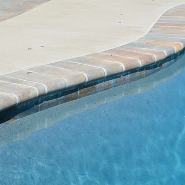 Custom Freeform style salt water inground pool with Spa