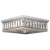 Athens Six-Light Chrome Finish with Clear-Crystals Ceiling-Light