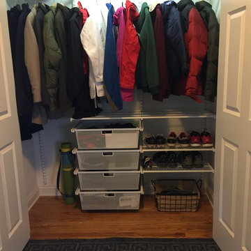 Entrance Coat Closet Organization | Helena A Personal Organizer