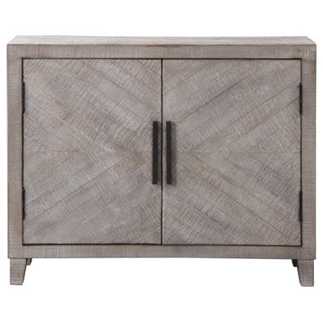 Uttermost 24873 Adalind White Washed Accent Cabinet