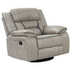 Denali Faux Leather Upholstered Chair Made With Wood Finished in Gray