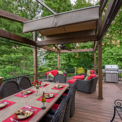 Composite Pergola with Retractable Cover - Pergolas