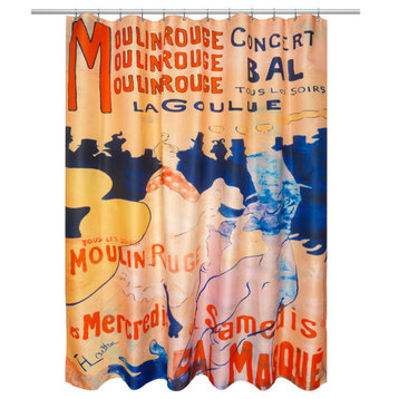 "Moulin Rouge" Museum Collection Fabric Shower Curtain