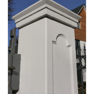 elegant gate pillars, gate and fence posts for the entrance or driveway