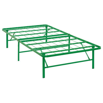 Horizon Twin Stainless Steel Bed Frame, Green