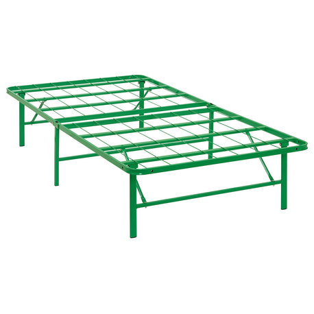 Horizon Twin Stainless Steel Bed Frame, Green