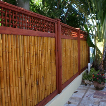 Bamboo gate with fencing