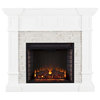 Bowery Hill Corner Electric Fireplace in White