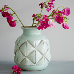 Pale Jade Glazed Vase - Vases