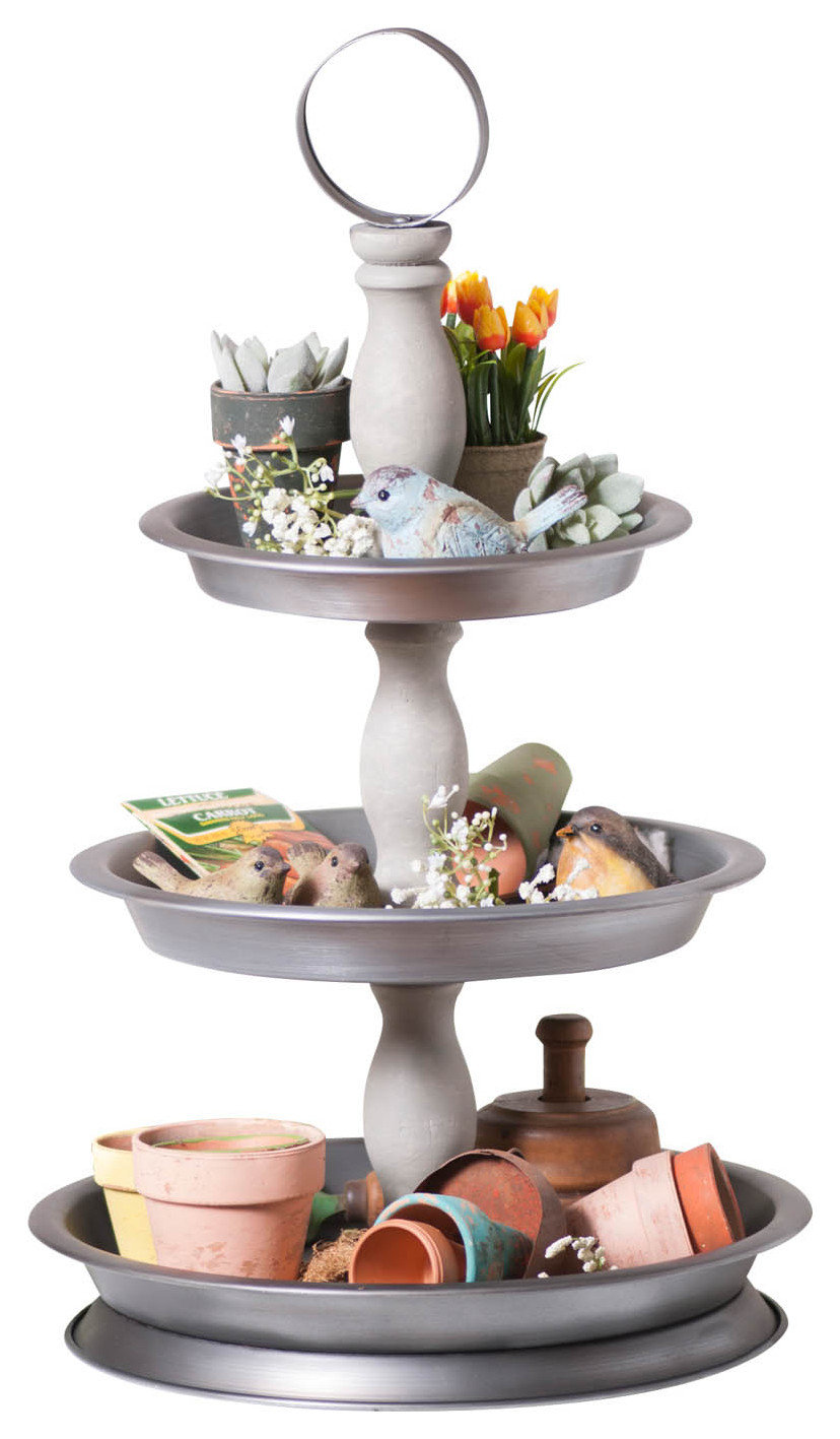 Irvin's Country Tinware 3 Tier Organizer, One Size French Country