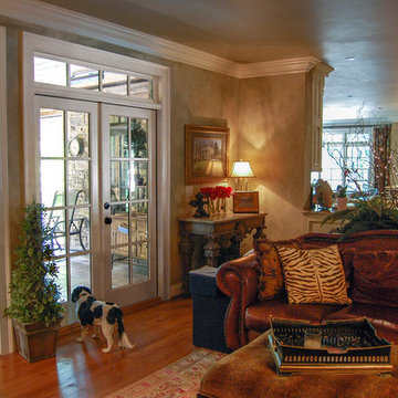 Traditional Kitchen and Living Room