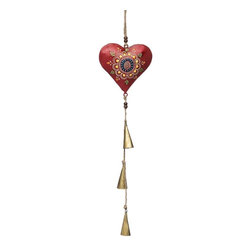 Matr Boomie (Bell) - Henna Treasure Bell Chime, Heart - Wind Chimes