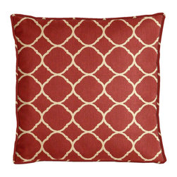 Cushion Source - Sunbrella Accord II Crimson Throw Pillow Set with Cording - Outdoor Cushions And Pillows