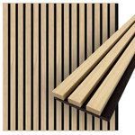 CONCORD WALLCOVERINGS - Acoustic Wood Slat 3D Wall Panels, Soundproofing Panels for Accent Wall, Pine, Pack of 6 - Revitalize any area with our Acoustic Wood Slat Wall Panels, perfect for soundproofing and aesthetic enhancement. Ideal for stylish accent walls, our textured wall panel design is suited for home and office decor. These versatile wood wall panels seamlessly integrate with any interior, offering both decorative and noise-cancelling features.