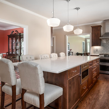 A warm family kitchen with plenty of space for homework and get-togethers:)