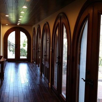 William Shatner Home Makeover - Rustic, Mahogany Arched Doors -After Picture