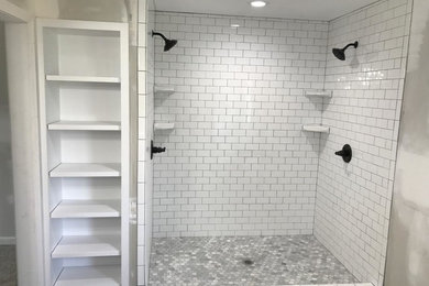 Example of a transitional bathroom design in Atlanta