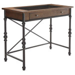 Acme Furniture - Acme Counter Height Table in Walnut and Black Finish 72350 - Acme Counter Height Table in Walnut and Black FinishSet Includes: