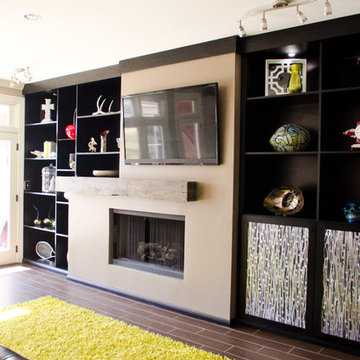Built-Ins with Reclaimed Wood