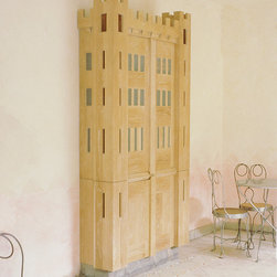 Castle Cupboard in Limed Oak - Pantry Cupboards