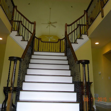 Oak Handrail Iron Balusters Titusville NJ
