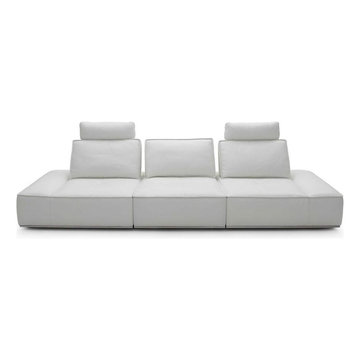 White Sectional Sofas with Full Italian Leather