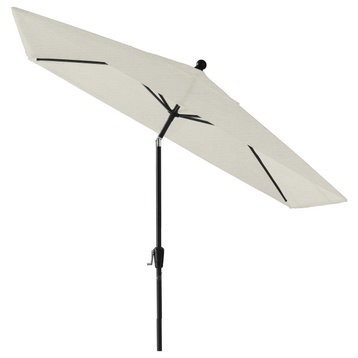 Pismo Dawn 9'x7' Rectangular Premium Push Tilt Market Umbrella, Black Frame, Nat