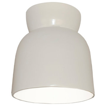Hourglass Outdoor Flush-Mount, White, Incandescent