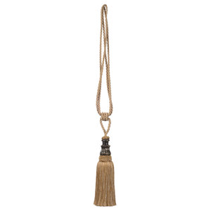 Taupe Black 4/" Double Tassel Tieback Midnight Meadow Invidual