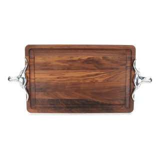 BigWood Boards Rectangle Cutting Board, Longhorn Handles, 15"x24"x1.25" - Contemporary - Cutting Boards - by BigWood Boards | Houzz