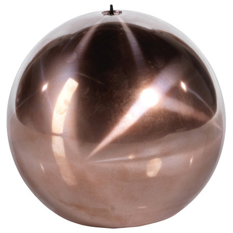 6" Tall "Titanium" Wax Ball Candles, Rose Gold