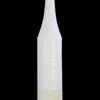Bottle Vase, Cream Banded Rim Bottom, Combed Body, White