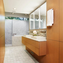 Pool house modern bath