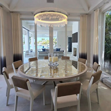 Contemporary Dining Room LED Ring Chandelier