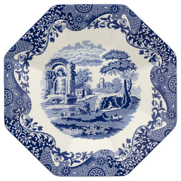 Spode Blue Italian 14 Inch Octagonal Platter