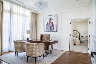 Home office - contemporary home office idea in Houston