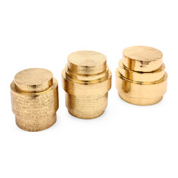 Trilogy Set of 3 Round Canisters - Decorative Jars And Urns