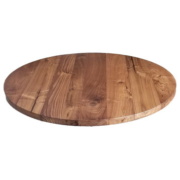 Walnut Round Dining Table Top, 42", Straight Edge Smooth